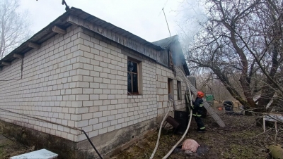 В Чаусском районе горел дачный дом