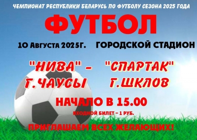 Чаусская &ldquo;Нива&rdquo; примет на своём поле Шкловский &ldquo;Спартак&rdquo;