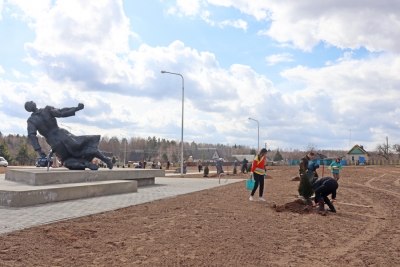 Молодежная трудовая акция прошла в Чаусском районе на территории мемориала