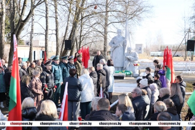 В Чаусском районе почтили память жертв Хатыни. Состоялся автопробег Чаусы-Волковичи, прошел митинг-реквием